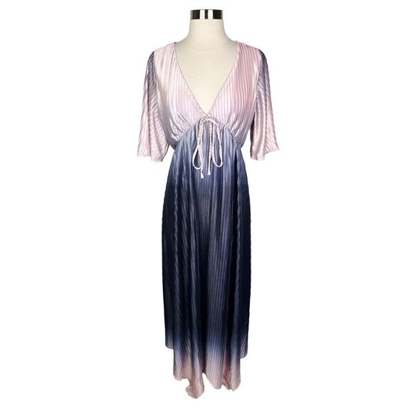 Nordstrom x BTFL-Life Karla Handkerchief Hem Pleated Maxi Dress - Size Small - Picture 2 of 7